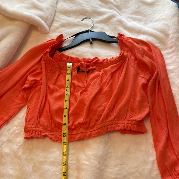 Missguided 2-piece outfit, sz 12 summer tangerine orange. Looks great with a tan - Picture 10 of 11